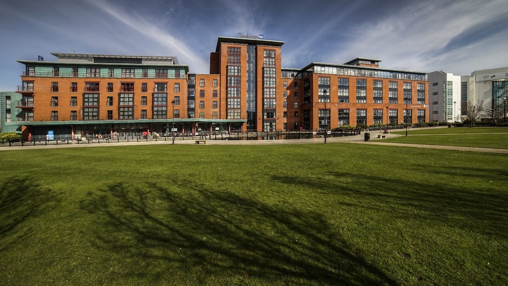 The four-star Radisson Blu Hotel Belfast is located within the city’s historic Gasworks area.