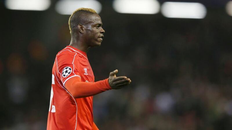 Liverpool’s Mario Balotelli was substituted at half-time. Photograph: Phil Noble / Reuters