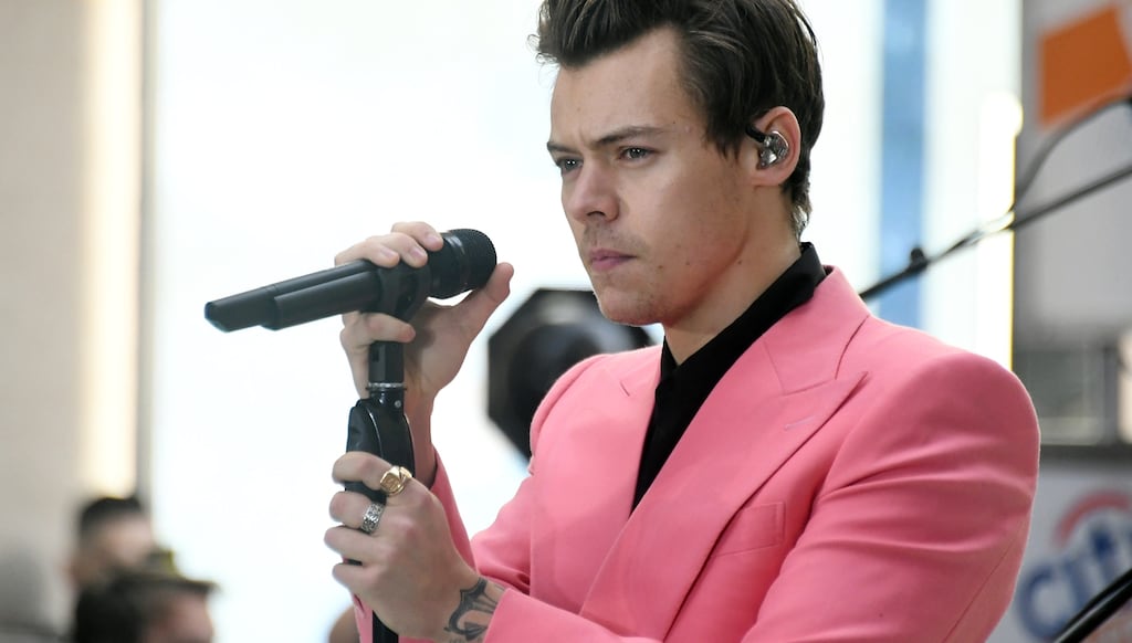 Harry Styles performs on NBC's 'Today' at Rockefeller Plaza in New York City this week. Photograph: Mike Coppola/Getty Images
