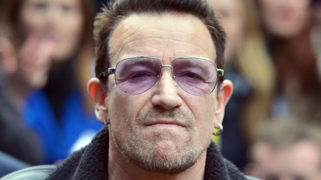 Bono made it clear that he was not impressed with “irony . . . on heavy rotation, the knowingness, the smirk, the tired joke”. Photograph: Anthony Devlin/PA Wire