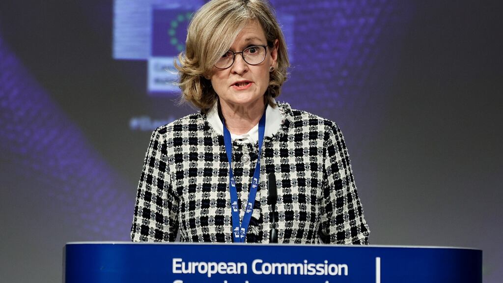 EU commissioner Mairead McGuinness: she said she hoped the UK would not compromise on food safety in its rush to secure post-Brexit trade deals