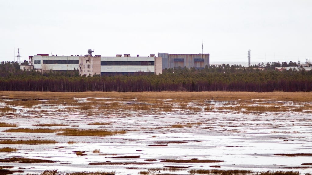 A picture taken on November 9th, 2011 shows buildings at a military base in the small town of Nyonoska in Arkhangelsk region, where two people were killed on Thursday when a rocket engine exploded during a test. Photograph: AFP/Getty Images