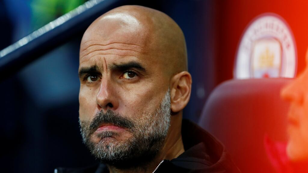 Manchester City manager Pep Guardiola: “It’s in our hands, we don’t depend on anyone else, and that’s a good advantage.” Photograph: Reuters/Jason Cairnduff