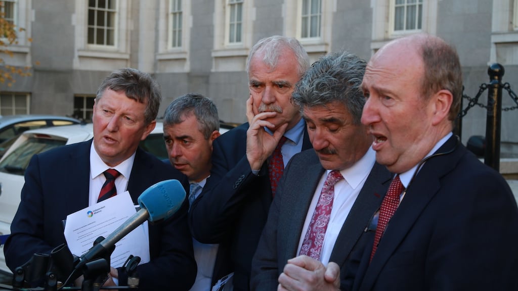 Independent Alliance members Seán Canney, Kevin “Boxer” Moran , Finian McGrath, John Halligan and Shane Ross. File photograph: Nick Bradshaw