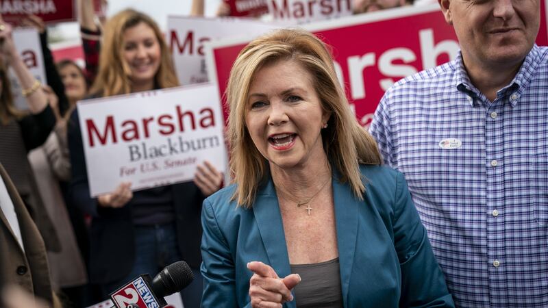 Republican Marsha Blackburn hopes to claim the seat being vacated by retiring senator Bob Corker in Tennessee. Photograph: Drew Angerer/Getty Images