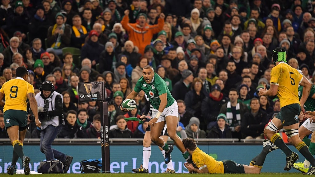 Simon Zebo has cemented his standing as Ireland’s most creative player. Photograph: Brendan Moran/Sportsfile via Getty Images