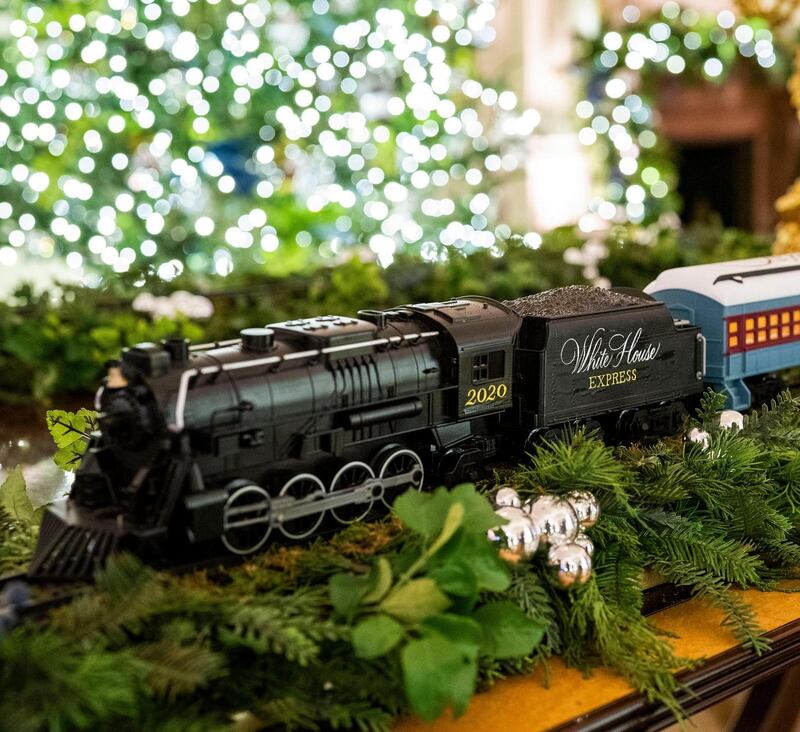 A “White House Express” model train. Photograph: Doug Mills/New York Times