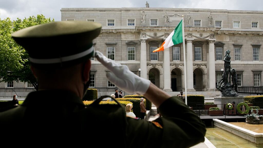 The Custom House during the centenary event. Photograph: Gareth Chaney/Collins