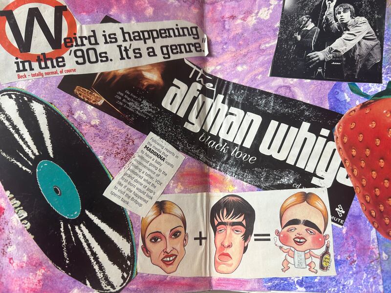 Britpop: Nadine O’Regan’s homework diary included a cartoon composite of what Madonna and Liam Gallagher’s baby could look like