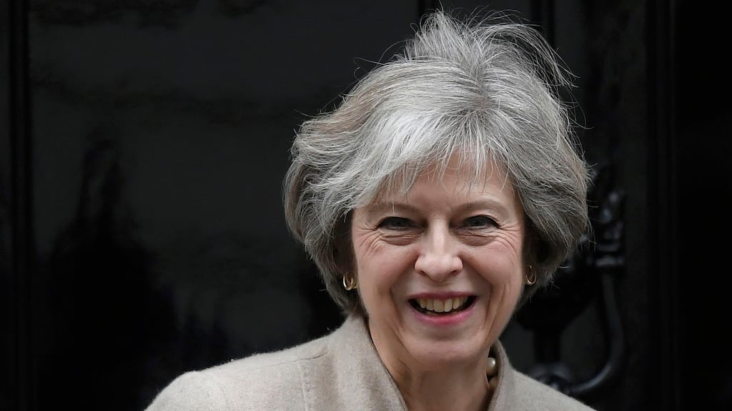 In January, UK prime minister Theresa May confirms Britain will leave the single market after Brexit. Controls on the Border appear likely to return. Photograph: Toby Melville/Reuters