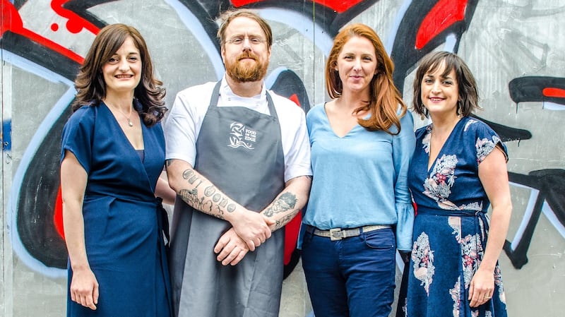 Food On The Edge organisers Drigin Gaffey, JP McMahon, Olivia Collins and Ruth Hegarty. Photograph: Nic Crilly