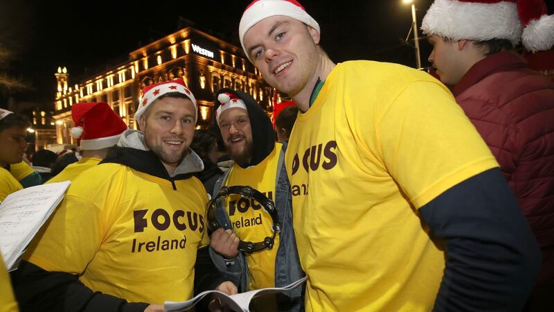 John Cooney, Andrew Porter and James Ryan turn out for a deserving cause. Photograph: Dan Sheridan/Inpho