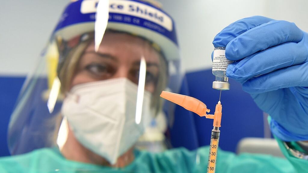 The INMO submission is also critical of the rollout of vaccinations for healthcare workers, claiming it has been done ‘in a haphazard manner’. Photograph: Alessandro di Marco/EPA