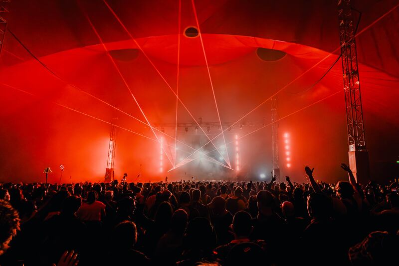 Kiasmos at last year's All Together Now. Photograph: Aiesha Wong