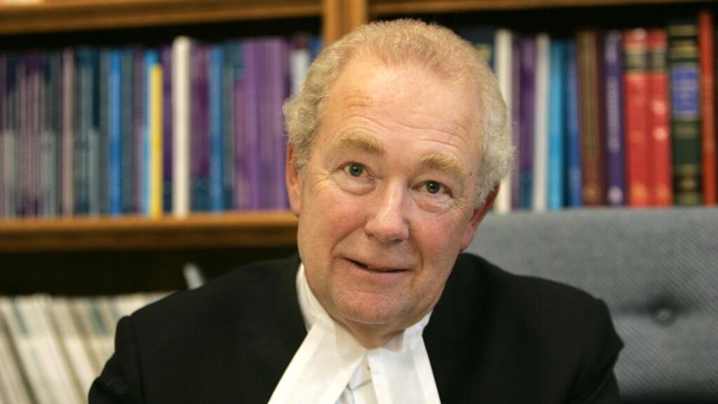 President of the High Court Mr Justice Nicholas Kearns: told yesterday a confidential agreement had been reached with FBD Insurances on a payout to retired teachers, Tom and Mary Burke, in settlement of their legal proceedings. Photograph: Alan Betson