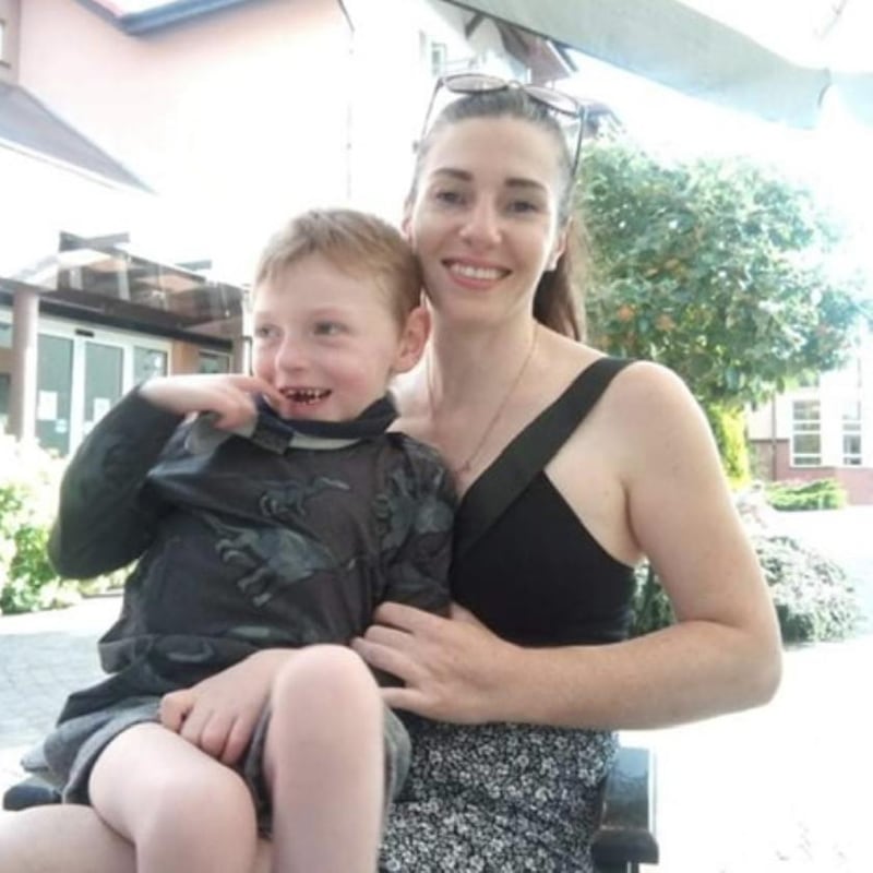 Noreen O’Neill with her five-year-old son Michael