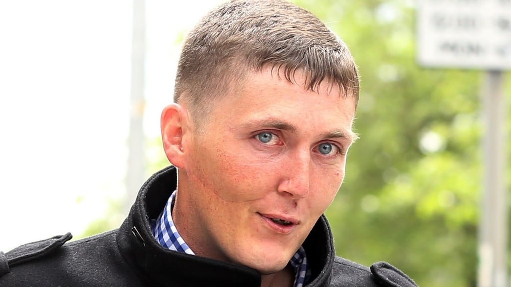 Peter Creighton, a former prisoner in Wheatfield Prison, leaving court after he was awarded €150,000 damages following a High Court action for damages. Photograph: Collins Courts