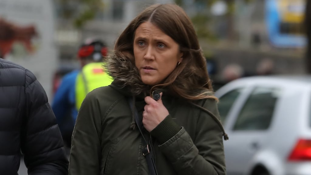 Jolanta Skaudvilaite, of Pine Grove, Athlumney Wood, Navan, Co Meath leaving the Four Courts. Photograph: Collins