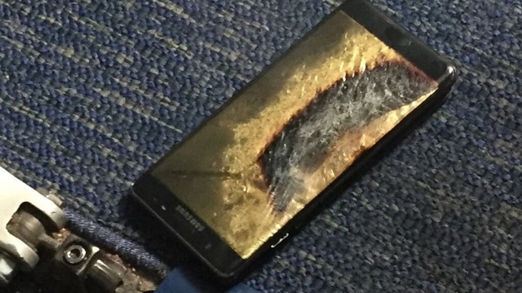 On a 10-point scale measuring financial and reputational damage to a company, Samsung’s Note 7 recall ranks between four and seven, said an expert. Photograph: Brian Green/Reuters