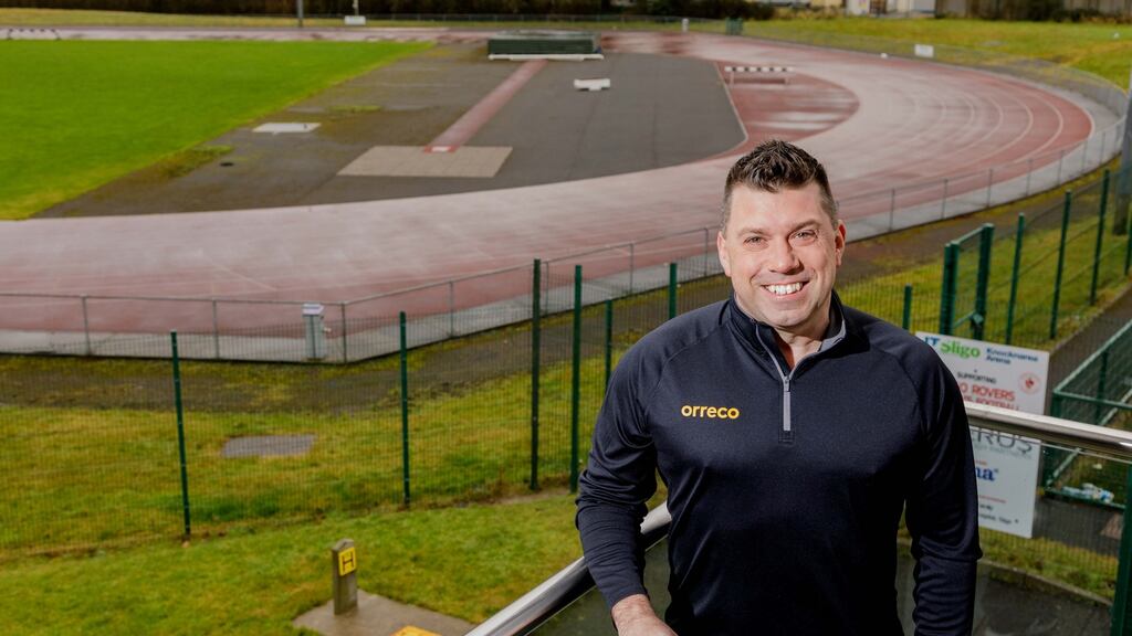 Dr Brian Moore co-founder and CEO of Orreco, at Knocknarea Arena, Sligo. ‘We want to be the go-to place if you are looking for suggestions around your training or health, no matter at what level you are.’ Photograph: The Irish Times/James Connolly