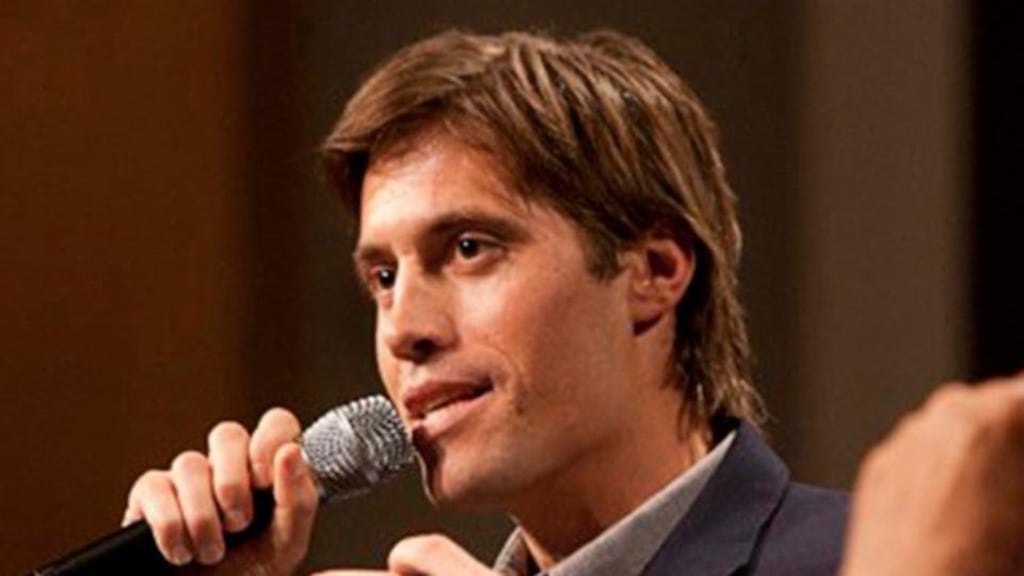 File photograph of US journalist James Foley speaking at a university in Illinois after being released from imprisonment in Libya in this 2011. Photograph: Tommy Giglio/Reuters/Northwestern University/Handout