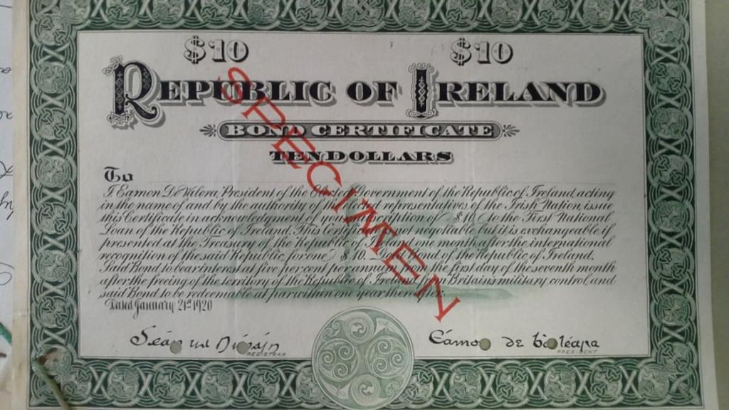 James O’Mara organised the Irish government’s first bond-certificate drive in the US from 1919 to 1921. Over $5.1 million was raised in the campaign.