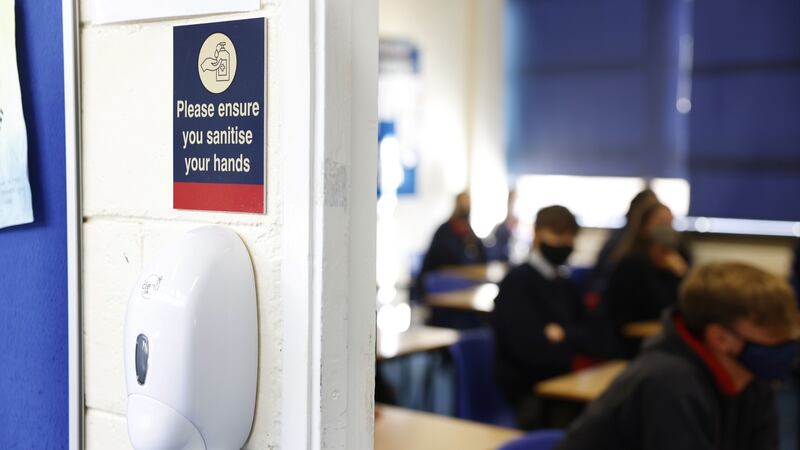 Masks are finally off in the classroom, but anxiety among students remains. Photograph: Alan Betson