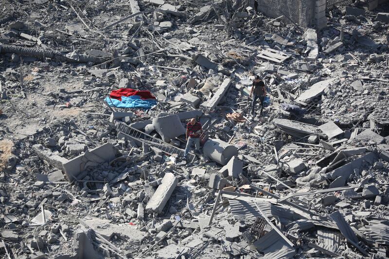 Damage caused by Israeli air strikes in Gaza City. Ahmad Hasaballah/Getty Images