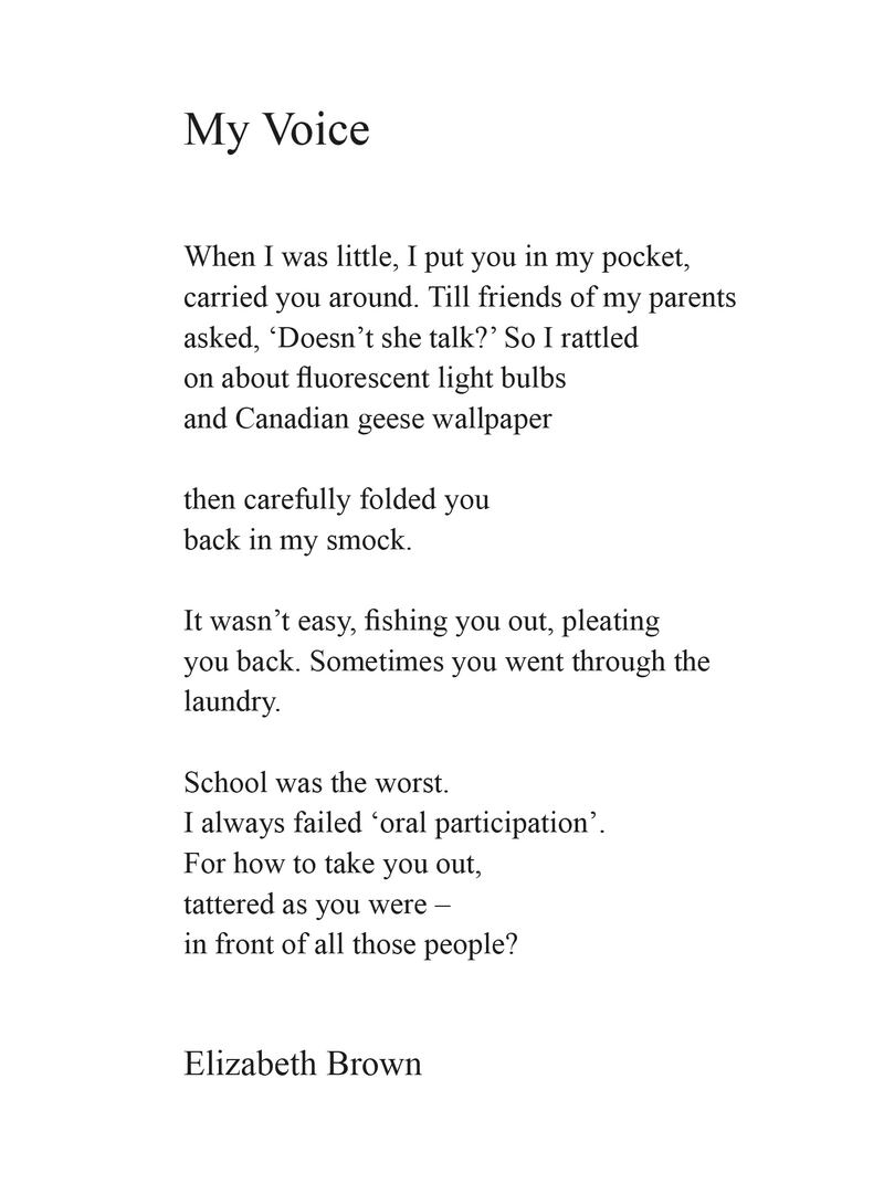 My Voice by Elizabeth Brown