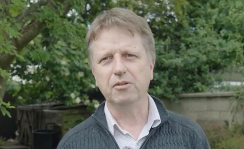 Séamus Doyle, local resident, for drones piece by Katie Mellet. Photograph: Dan Dennisson (screen grab from video)