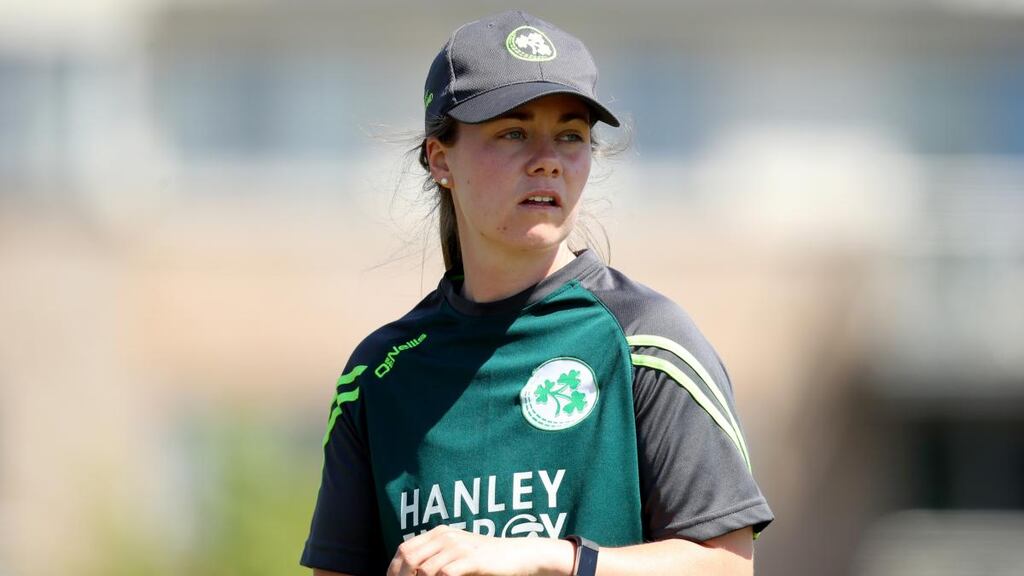 Captain Laura Delaney was joint top-scorer with 25 in Ireland’s innings. Photograph: Oisín Keniry/Inpho