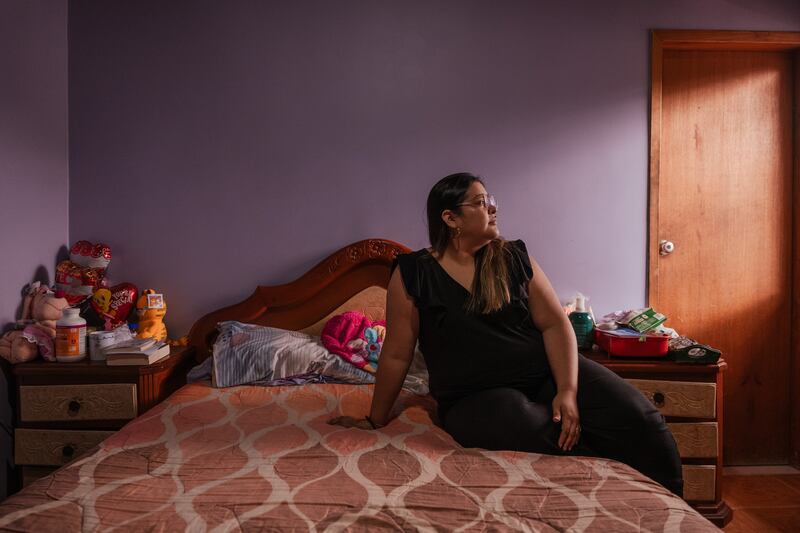 Opposition activist Zuleika Meneses, in her home in San Cristobal. Photograph: Adriana Loureiro Fernandez/The New York Times