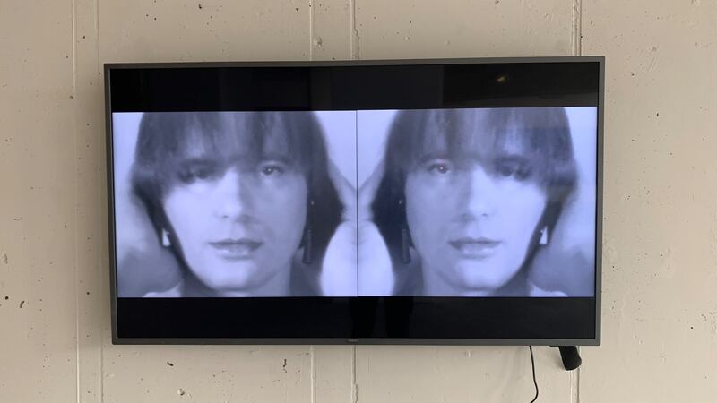 Green on Red: Le Chevalier d'Éon, by Nil Yalter, at the Dublin gallery's Lovers group show