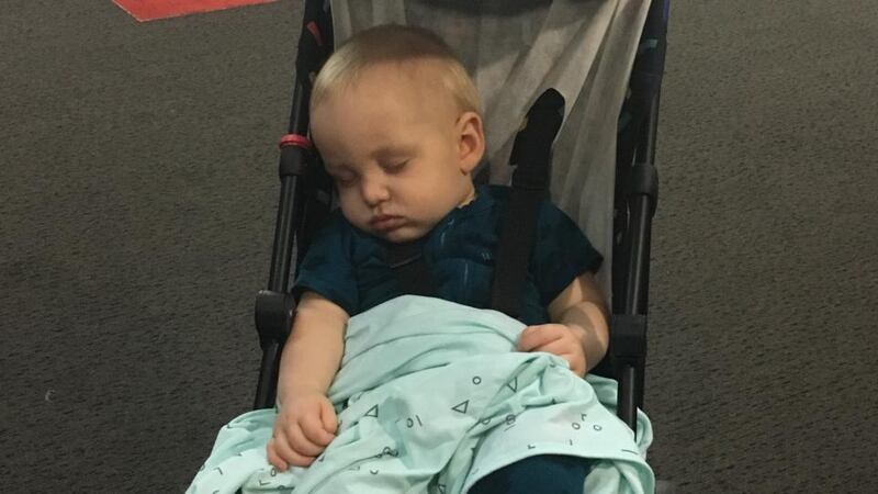 Amanda McCullough: ‘We’ve been delayed by three hours, so far, and missed our connecting flight to Dublin’