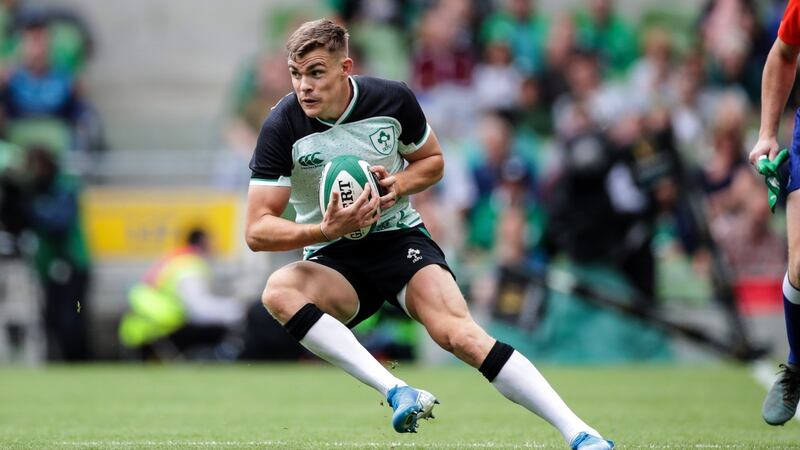 Garry Ringrose will be the lynchpin of Ireland’s midfield in Japan. Photograph: Billy Stickland/Inpho