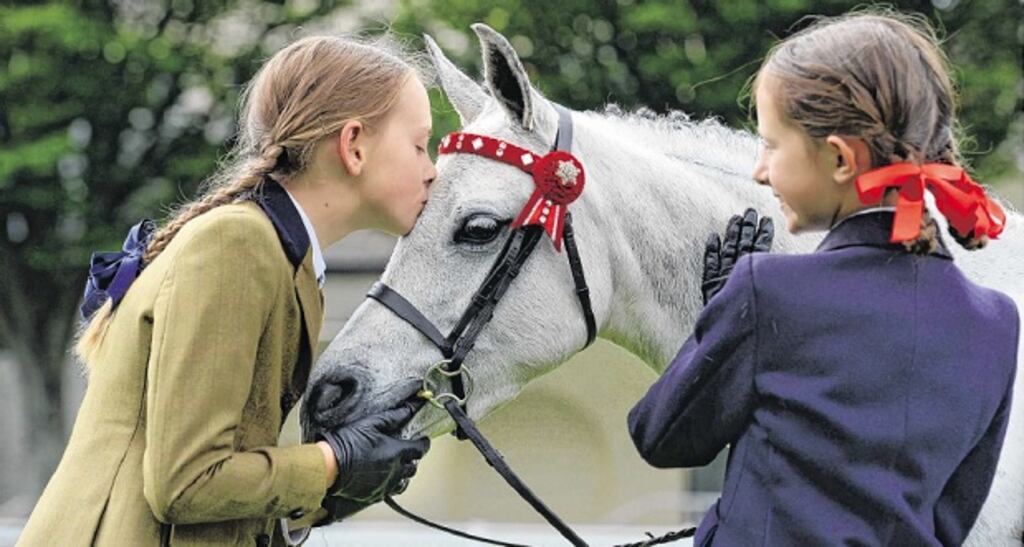 Sisters Emma and Hannah Mackey from Waterford at the launch of the 2016 Dublin Horse Show, which takes place from July 20th to 24th at the Royal Dublin
Society in Dublin 4. PHOTOGRAPH: DARA MAC DÓNAILL