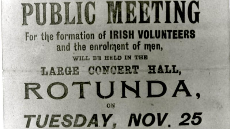 Poster advertising first meeting of Irish Volunteers on November 25th, 1913. Photograph: National Museum of Ireland