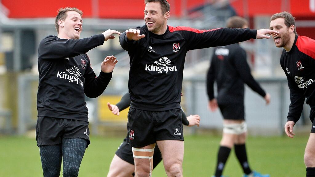 Craig Gilroy (left) and Tommy Bowe come in to the Ulster side for their Pro12 game against Zebre in Parma. Photograph: Stephen Hamilton/Inpho.