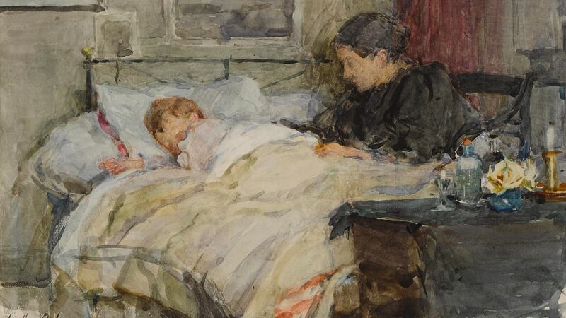 Walter Osborne's watercolour depiction of his sleeping niece