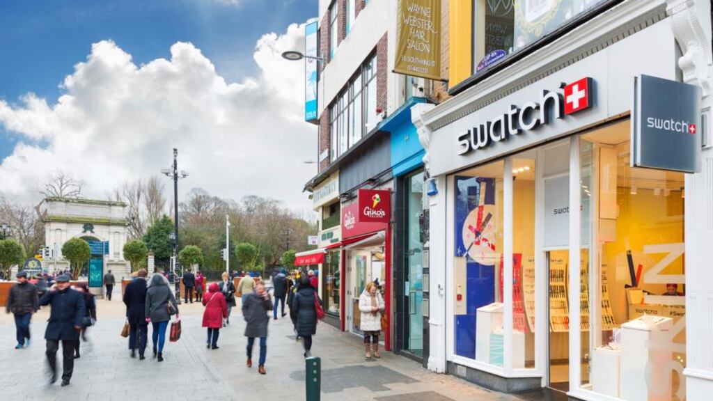 The Swatch shop on Grafton Street, Dublin. The property produces a rental income of €180,000 a year, reflecting a Zone A rent of €570 per sq ft