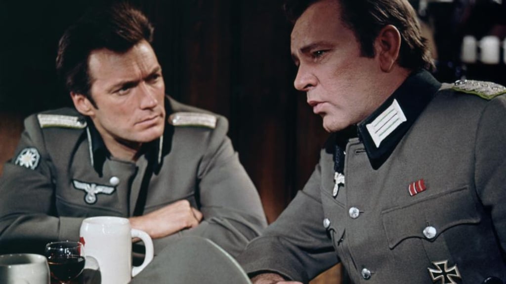 Clint Eastwood and Richard Burton on the set of “Where Eagles Dare”: “Broadsword Calling Danny Boy” manages to stay lively while talking us through the entire plot of the film. Photograph: Sunset Boulevard/Corbis