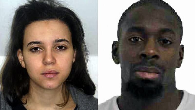 Hayat Boumeddiene (left) and Amedy Coulibaly. File photographs: French Police/AFP/Getty