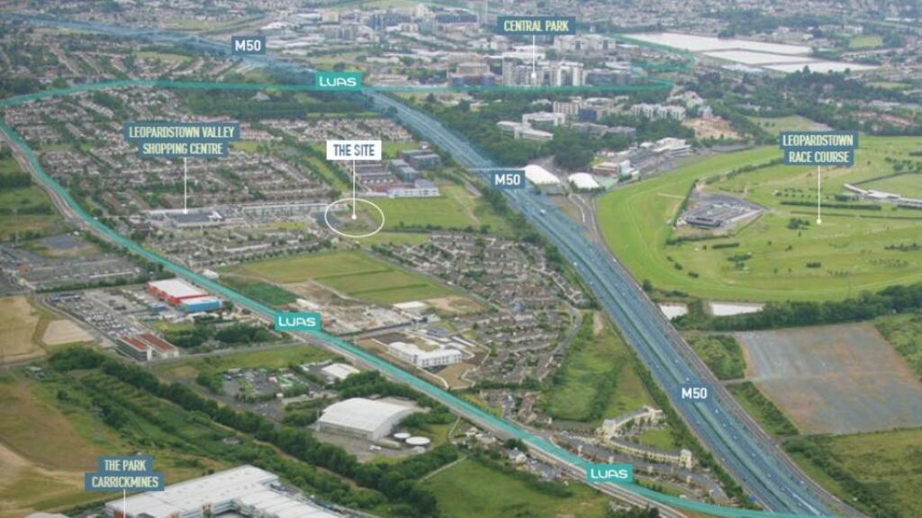 The site with permission for a nursing home in Carrickmines