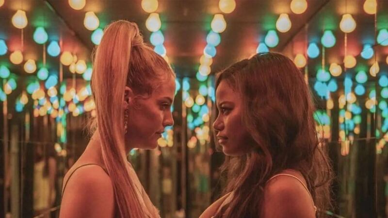 Riley Keough and Taylour Paige in Zola