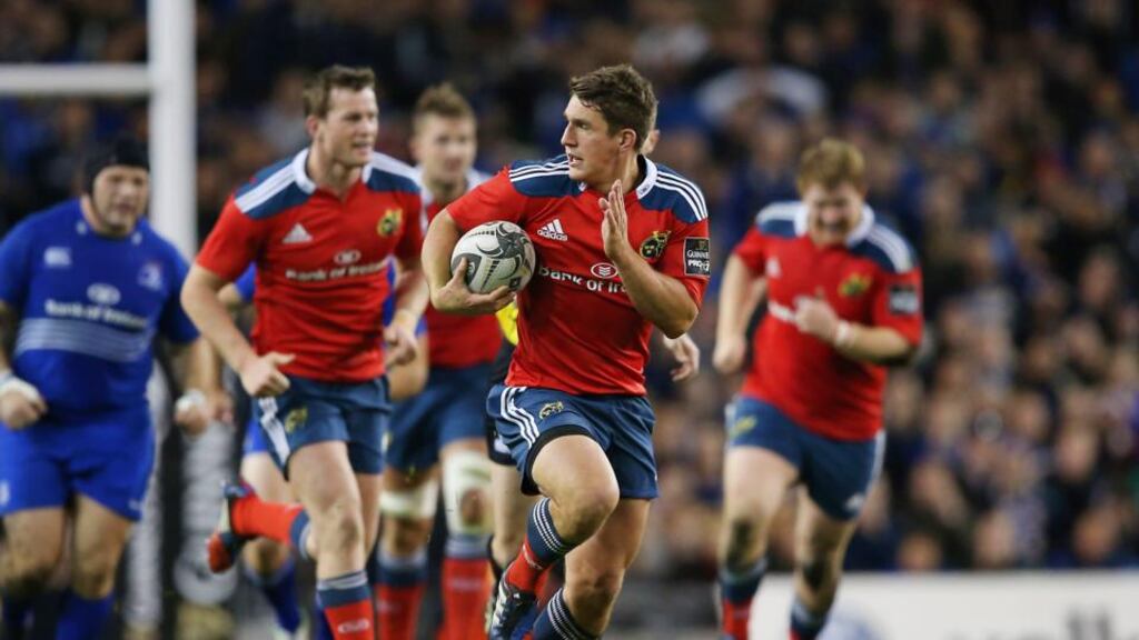 Forward momentum: Munster outhalf Ian Keatley has been named in Joe Schmidt’s Ireland squad. Photograph: Inpho