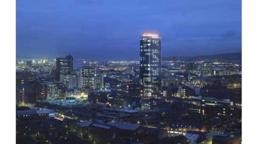 A computer-generated image of the proposed Aurora tower in
Belfast: the landmark development would house 291 residential units
and 650sq m of commercial space, including a restaurant.
