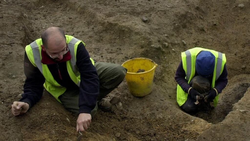 Life in the trenches: excavating at Woodstown in 2004. Photograph: Eric Luke