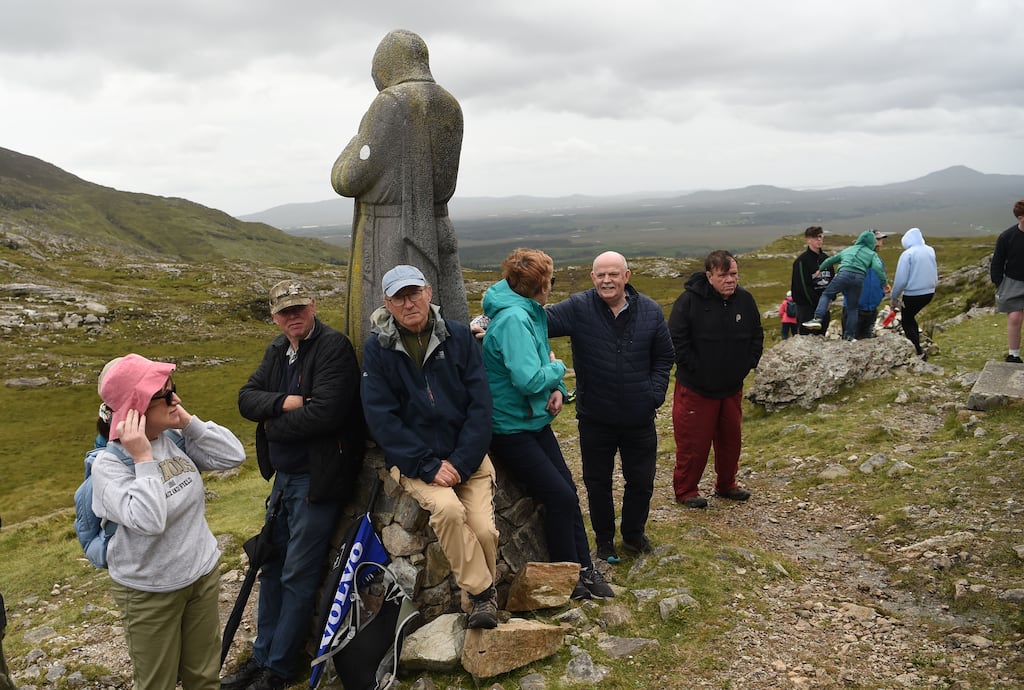 Pilgrims undertake the Mán Éan pilgrimage on August 3rd. Photograph: Conor McKeown