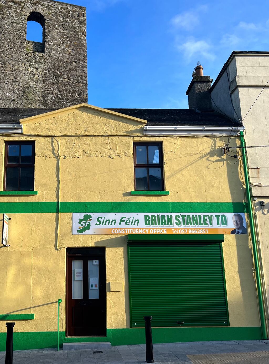 Brian Stanley's constituency office in Portlaoise, Co Laois. Mr Stanley announced his resignation from the party after the draft report into the incident. Photograph: Collins Photos