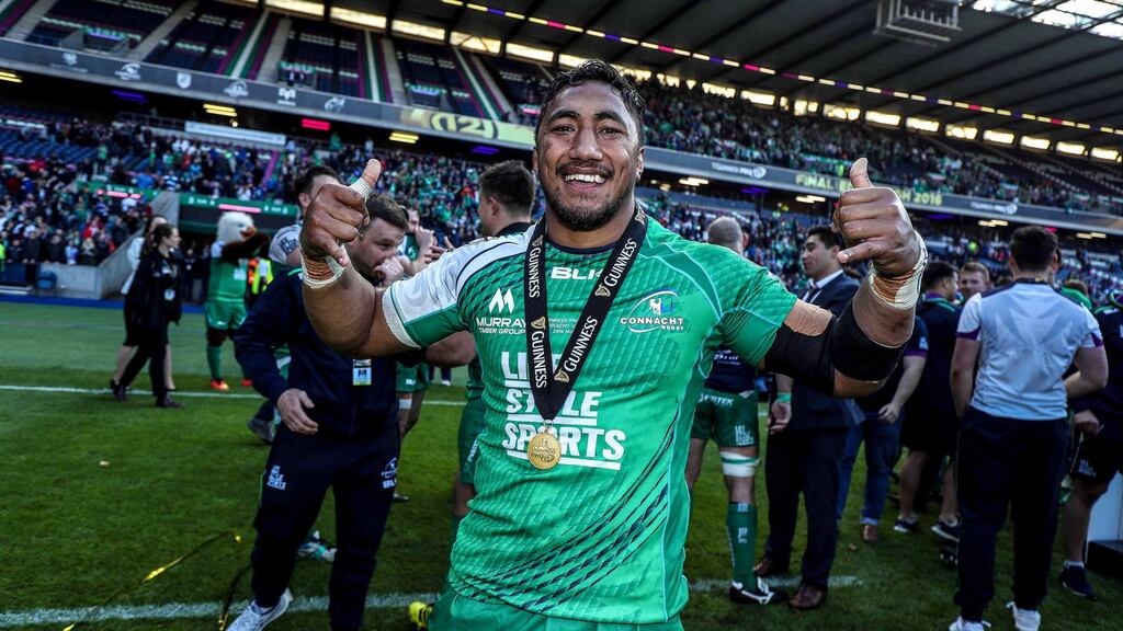 Bundee Aki was named player of the season in the Guinness Pro12 this season. Photograph: Billy Stickland/Inpho